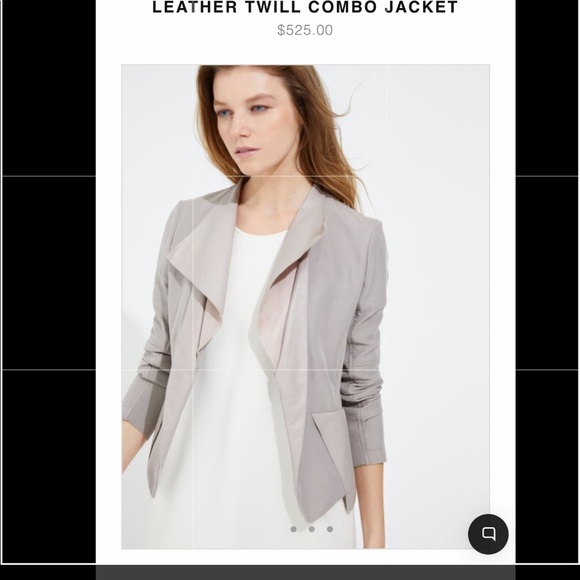 Halston Womens Leather Combo Jacket